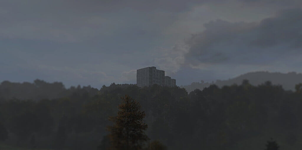 DayZ - Chernarus - Desolate Apartment Building Behind Trees